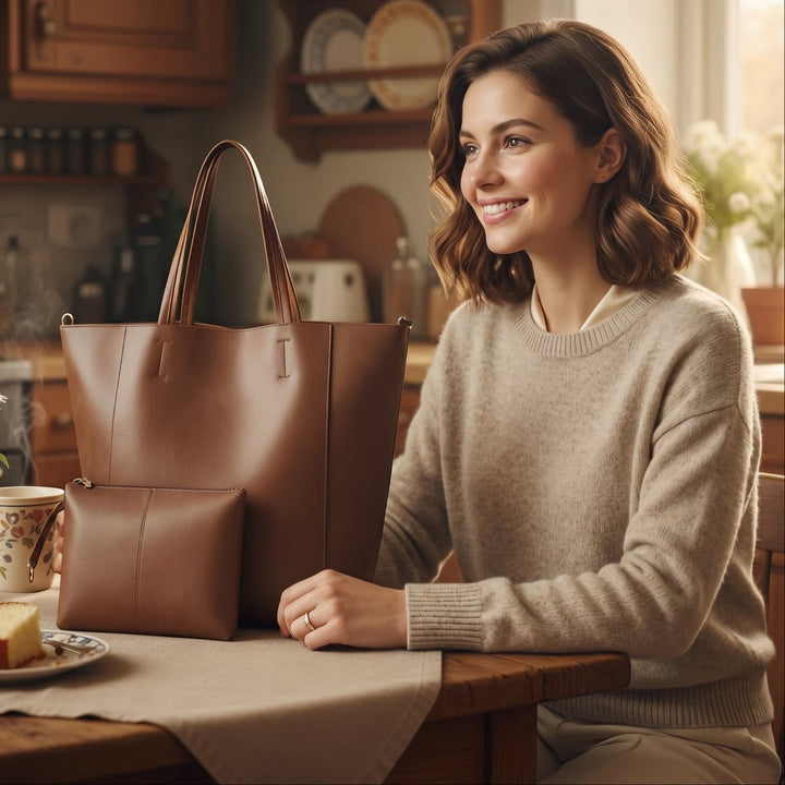 Roosa Retro Tote Laukku