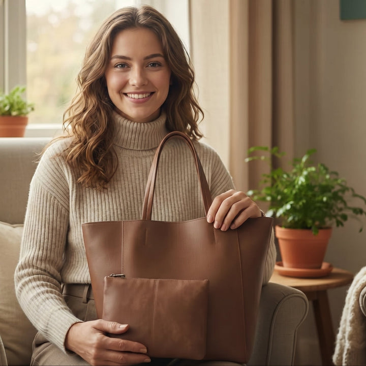 Roosa Retro Tote Laukku